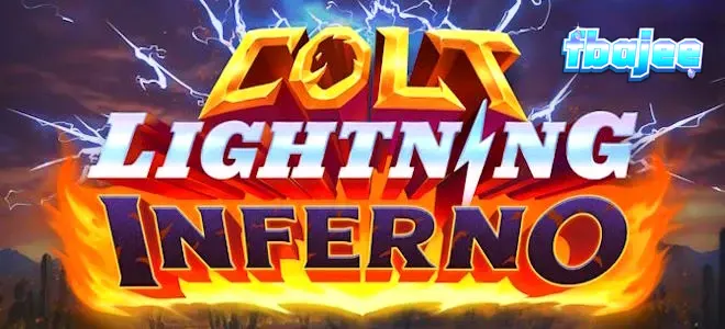 Colt Lightning Inferno স্লট গেমের একটি দৃশ্য যেখানে আগুনের শিখা এবং ঘোড়ার প্রতীক দেখা যাচ্ছে
